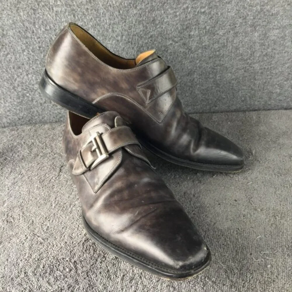 Magnanni Marco Men's Leather Monk Strap Slip‎ On Oxfords Dress Shoes Size 9M